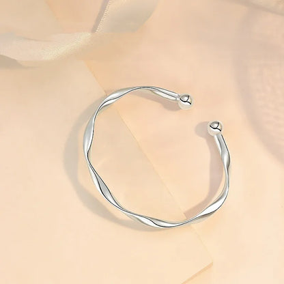 Retro Cuff Bracelet Opening Bangles for Women Minimalism Twisted Bracelets Wristband Jewelry Mom Wife Girls Birthday Gifts ﻿