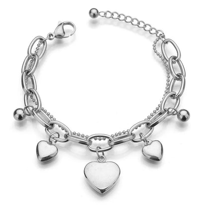 1PC Women's Fashion Trend Multi layered Steel Ball Bean Love Bracelet Travel, Date, Banquet, Party, Festival Dressing Gifts-2061