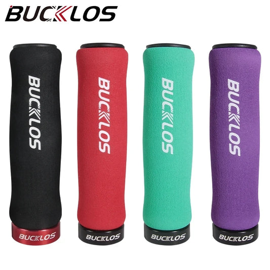 BUCKLOS MTB Bike Grips Sponge Bicycle Handlebar Cover Soft Shock-absorbing Mountain Bike Handles Bar Cuffs MTB Bike Accessories