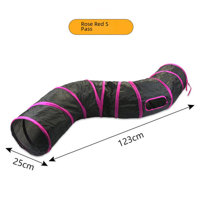 650g Rainbow Cat Toy Tunnel Playground Cats Scratching Running Interactive Teaser Toy Kittens Adult Cats