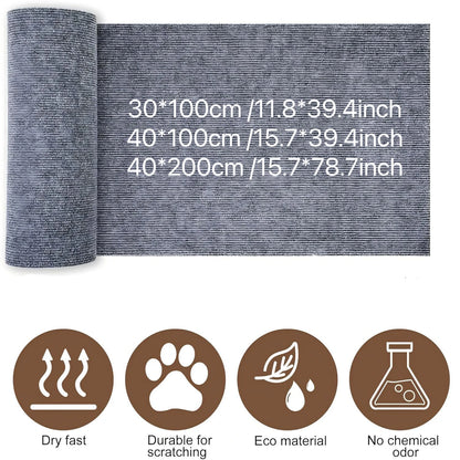 Trimmable Cat Scratcher Mat, Self Adhesive Carpet Mat Pad Replacement for Cat Tree Shelves Post Couch Wall Furniture Steps DIY