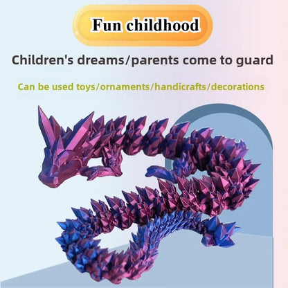 1/2PCS 3D Printed Dragon Egg with Dragon Full Articulated Dragon Modle Movable Rotatable Articulated Desktop Ornament Kid Toy