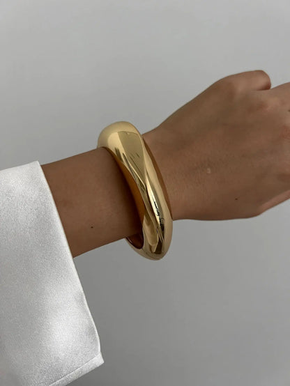DIEZI 3 Styles Vintage Hip Hop Metal Cuff Bangles Punk Gold Silver Color Geometric Spring Bangles For Women Bracelet Men Jewelry
