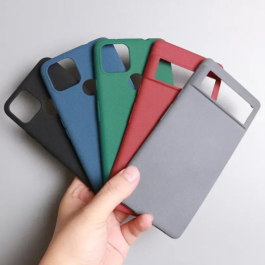 for Google Pixel 9A 9 8A 8 7 Pro 7A 6A 6 XL 5A 4A Case Sand Matte Soft Silicon Full Protect Antifall Anti-slip Cover Shell Funda