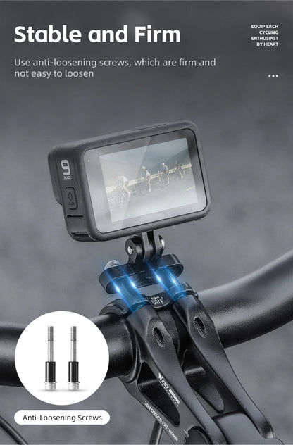 WEST BIKING Bike Bracket Front Light Lamp Holder Aluminum Alloy Extension Holder for Bicycle Computer Wahoo Bryton Garmin Bracke