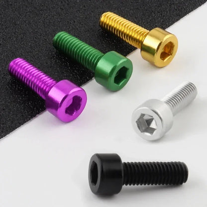 2pcs Bicycle Bottle Cage Screw M5 Aluminum Alloy Cycling Water Bottle Holder Bolts Hex Socket Fixing Screw MTB Bike Accessories