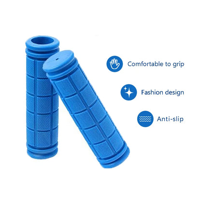 1 Pair Bike Handlebar Grips Soft Scooter Extreme Bicycle Rubber Non-slip Shockproof Mountain Folding Bike Bicycle Accessories
