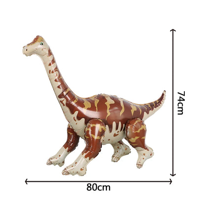 1pcs Large 4D Dinosaur Foil Balloons Jungle Animal Baby Boys Birthday Party Decors Jurassic Standind Dragon Kids Toys Air Globos