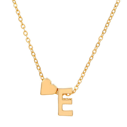 26 English Initial Letter Bracelets for Lovers Women Men DIY Personalized Name Alloy Heart-shaped Bracelets Jewelry Anniversary