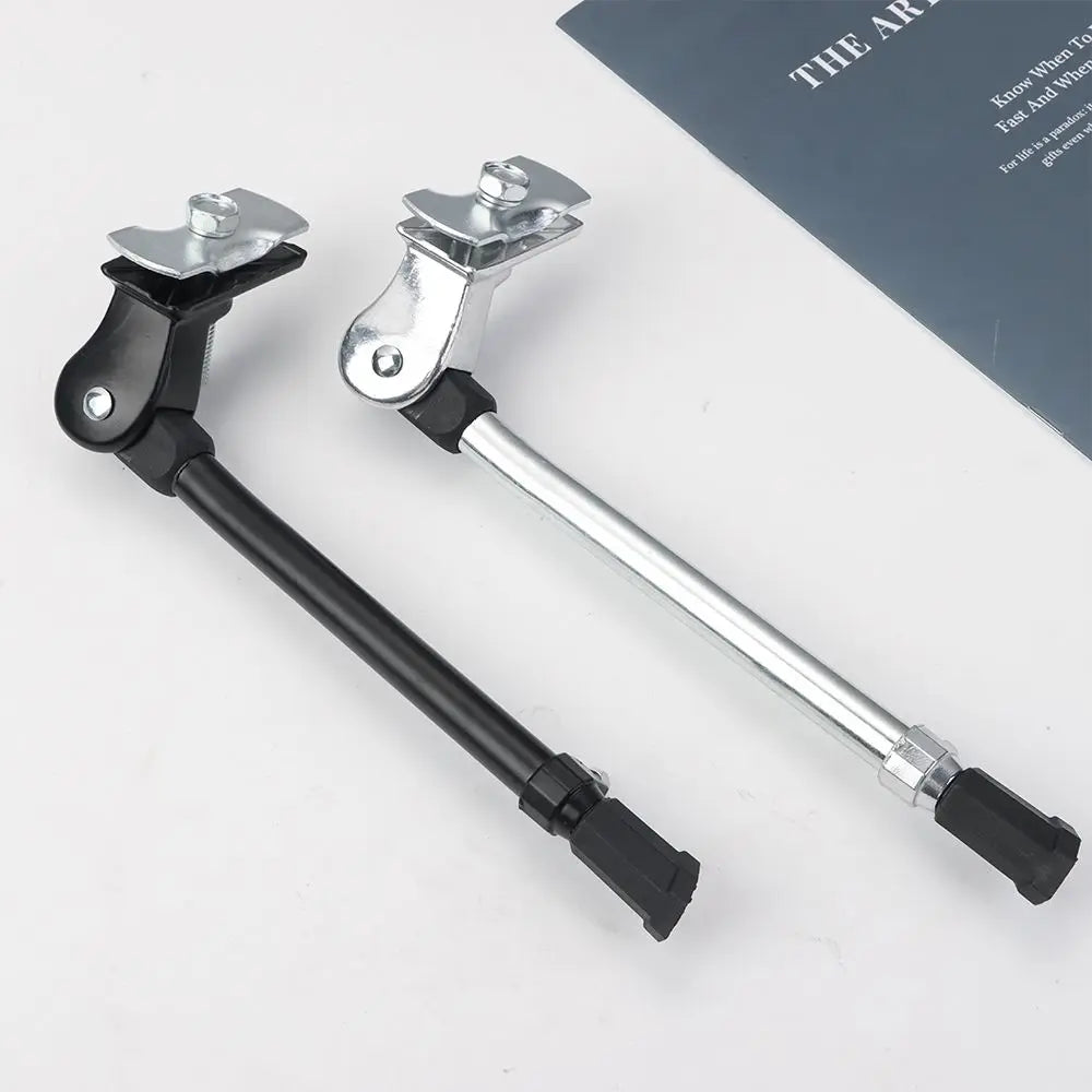 Heavy Kick Stand Duty Adjustable Mountain Bike Bicycle Cycling Prop Side Rear Alloy Kick Stand Bicycle Parts Sports Black Silver