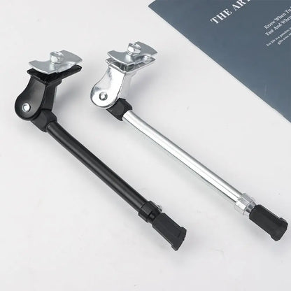 Heavy Kick Stand Duty Adjustable Mountain Bike Bicycle Cycling Prop Side Rear Alloy Kick Stand Bicycle Parts Sports Black Silver