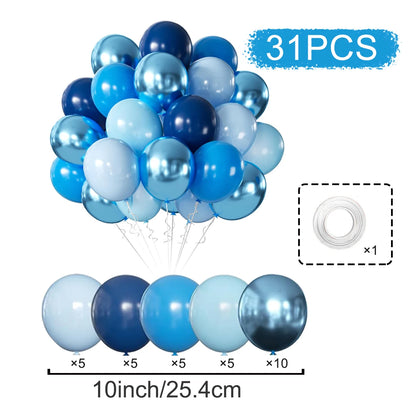31/36/37/51/101Pcs Metallic Balloons Pearl Latex Balloon Gold Confetti Balloons for Birthday Weddings Baby Shower Party Decor