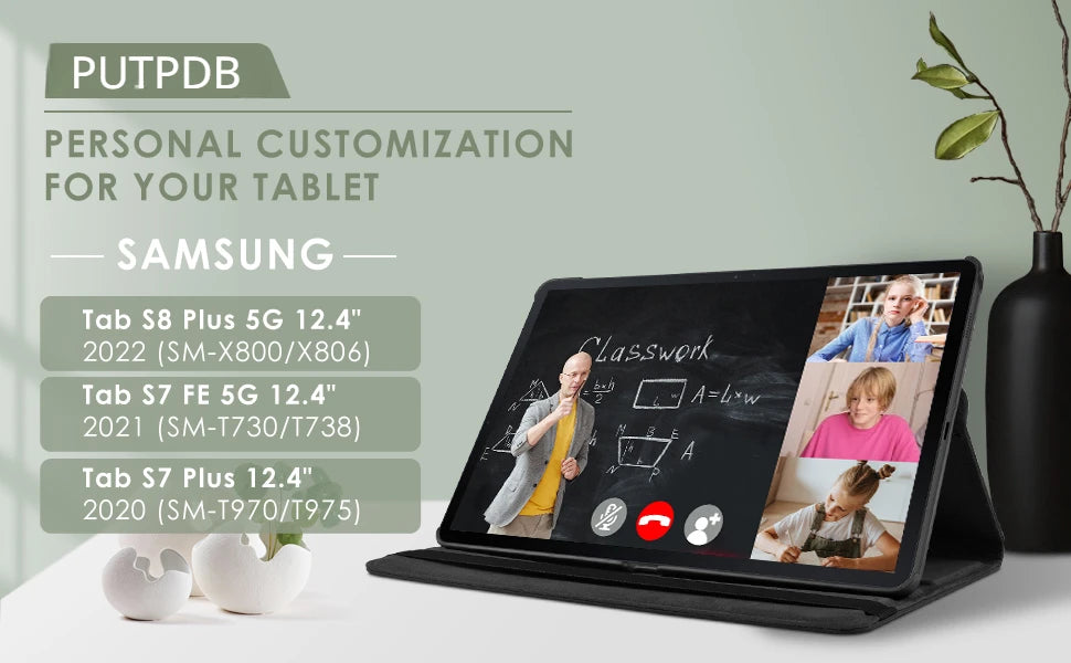 360 Rotating Case for Samsung Galaxy Tab S10+S9 Ultra 14.6 S8 Plus 12.4 S7 FE 11 Tablet Cover X900 X916 X800 X810 T730 T970 Case