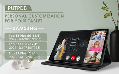 360 Rotating Case for Samsung Galaxy Tab S10+S9 Ultra 14.6 S8 Plus 12.4 S7 FE 11 Tablet Cover X900 X916 X800 X810 T730 T970 Case