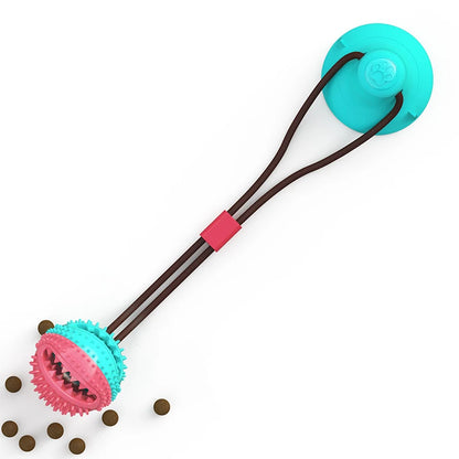 Interactive Suction Cup Dog Toy Large Dog Ball Toys Suction Cup Ropes Interactive Leaking Slow Feeder Chew Toy Toothing Clean