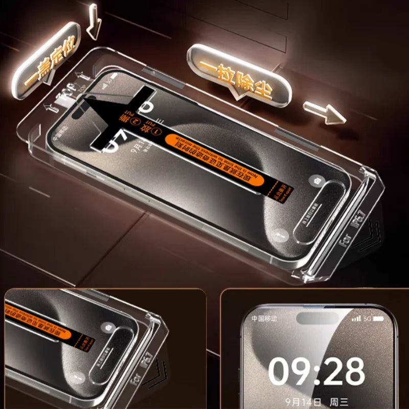2PCS Dust Free Glass For iPhone 15 Pro Max Easy to install Screen Protector  For iPhone 15Promax Advanced Tempered Glass