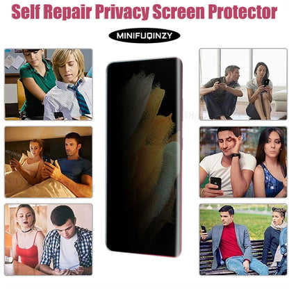 Self Repair Film For Samsung Galaxy S25 Ultra S24 S23 S22 S20 Plus FE Privacy Screen Protector Unlock S21 5G Note 20 Not Glass