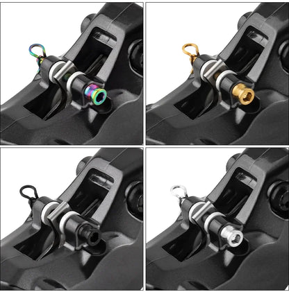 MUQZI 2pcs Disc Brakes Caliper Titanium Alloy M4 Fixing Bolts Bicycle Disc Brake Pad Ultralight Mount Screws Cycling Accessories