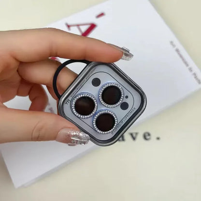 2-3Pcs Diamond Camera Lens Protector For IPhone 12 13 14 15 16 Pro Max Back Mini Cover Lens Ring Glass For IPhone 14 15 Plus Fil