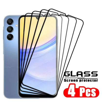 4PCS Full Cover Glass For Samsung A16 Glass Samsung Galaxy A16 Tempered Glass HD 9H Cover For Screen Protector Samsung A16 A 16