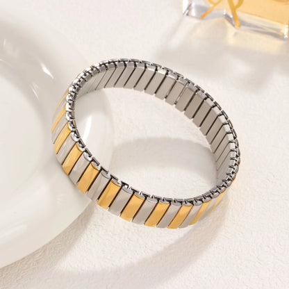 Titanium Steel Elastic Bracelet for Women.Heart Shape.1Pcs.Gold Plated Punk Jewelry.Hip Hop. New Design