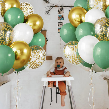 31/36/37/51/101Pcs Metallic Balloons Pearl Latex Balloon Gold Confetti Balloons for Birthday Weddings Baby Shower Party Decor