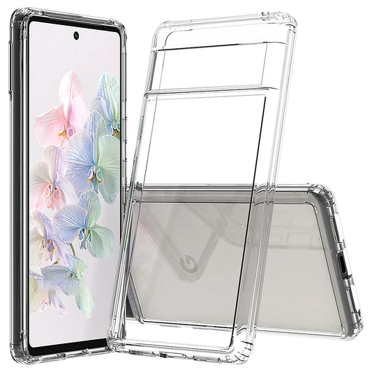 Hybrid Shockproof Acrylic Crystal Clear Hard Back Shell for Google Pixel 9 8 7 6 9Pro XL 8A 6A 7A Protection Phone Case