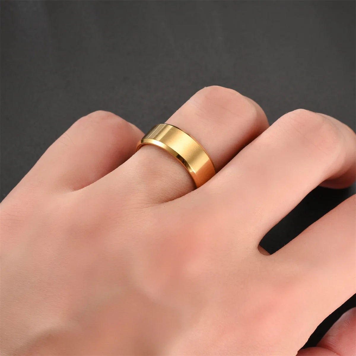 6 Colors Classic 8mm Tungsten Mens Ring Surface Brushed Stainless Steel Ring for Women Wedding Band Couples Jewelry Accessories