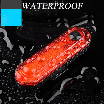 2PCS Bike Taillights USB Rechargeable Rear Lamp Ultra Bright Tail Light 220mAh LED Waterproof Riding Warning Red Bicycle Light