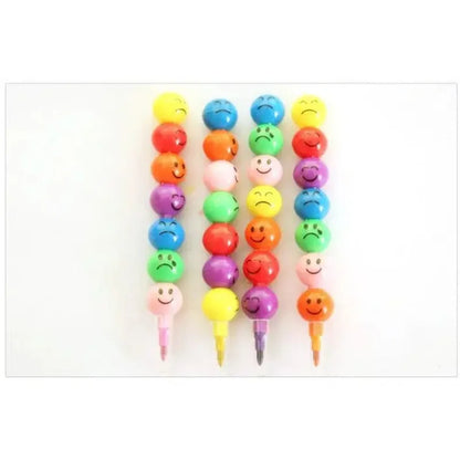 10Pcs Lollipop Building Block Crayon/Pencil Graffiti Pen for Children Birthday Party Favors Student Back To School Gifts