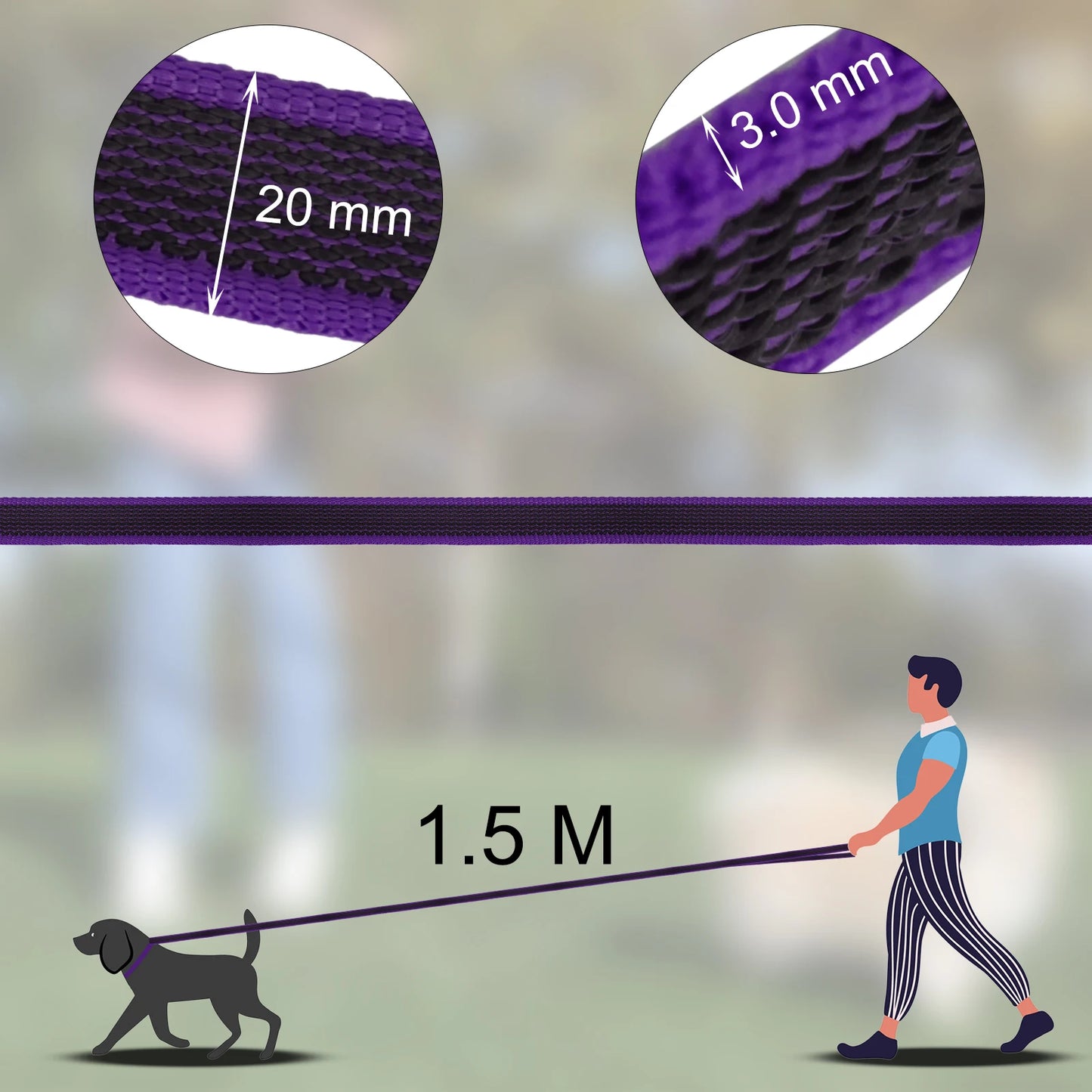 1.5M5M/3M/15M Medium small Long Dog Leash Latex Silk Easy and Convenient Training Big Dual color dog leash 10 meters