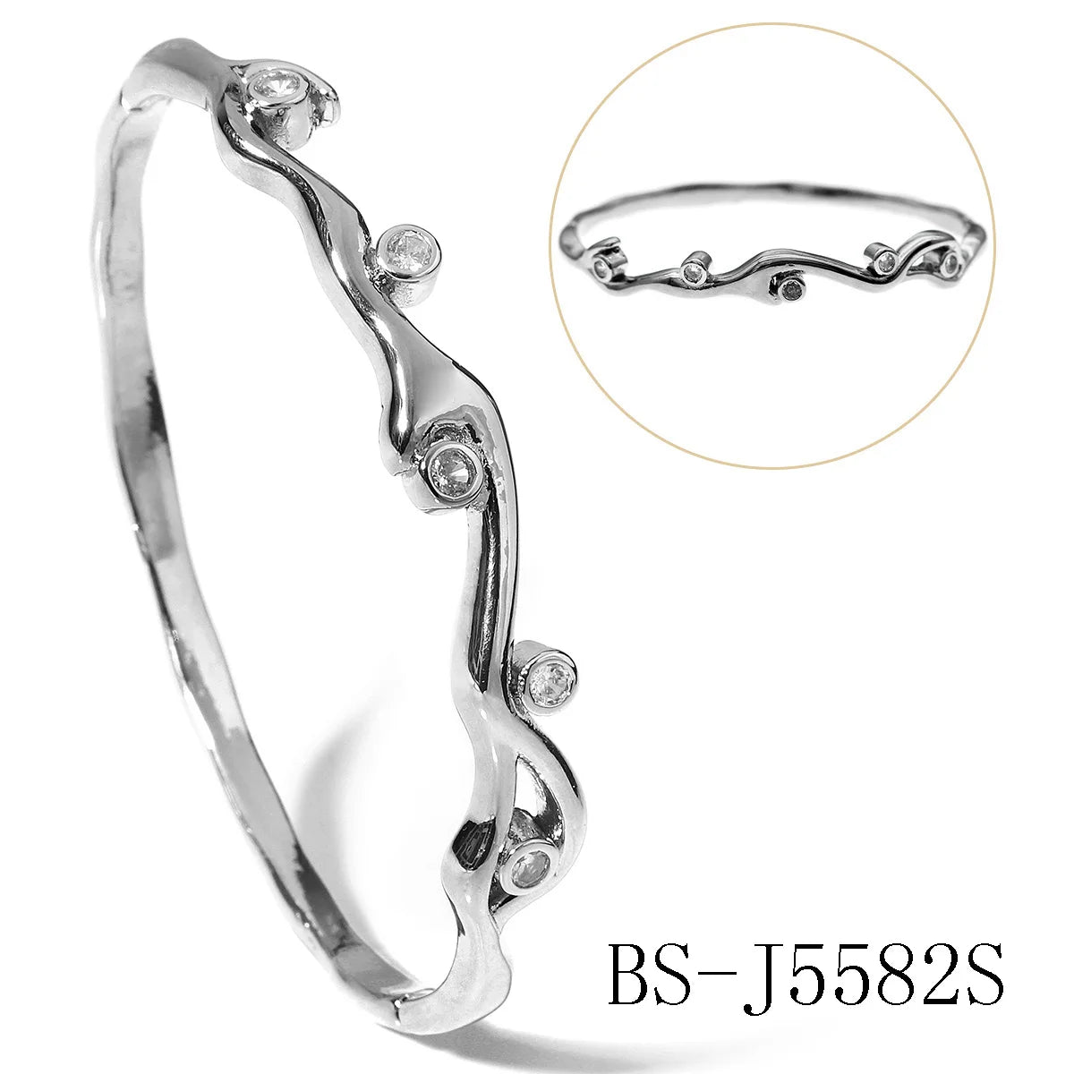 Copper With Zirconium Opening Female Simple Trendy Bracelet Women's Stainless Steel Jewelry Luxury Gifts for Girlfriends