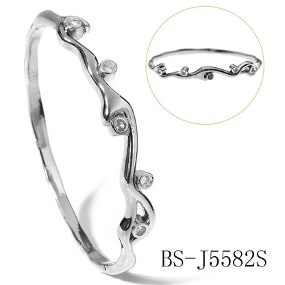 Copper With Zirconium Opening Female Simple Trendy Bracelet Women's Stainless Steel Jewelry Luxury Gifts for Girlfriends