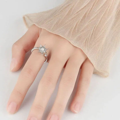 Unique Design With Personalized Rings Featuring Stars Moon Sun Sunflowers Dragonflies Fashionable Versatile Trendy For Women