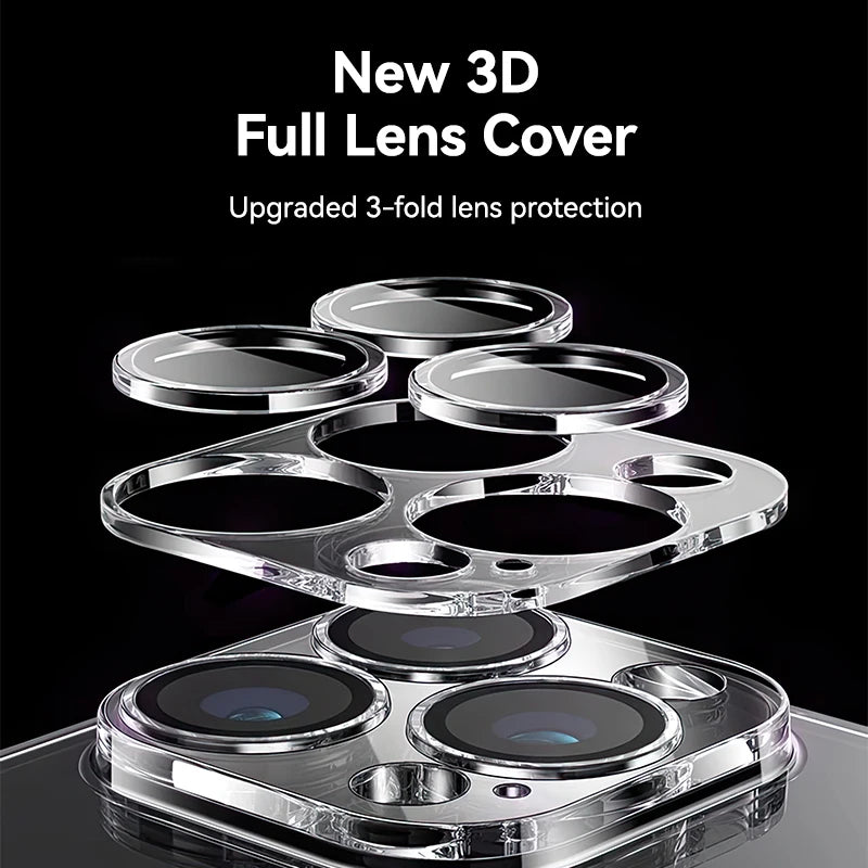 Joyroom Case For iPhone 16 Pro Max Anti-drop Transparent Cover For iPhone 16 15 14  Pro Max Shockproof Case With Len Protection