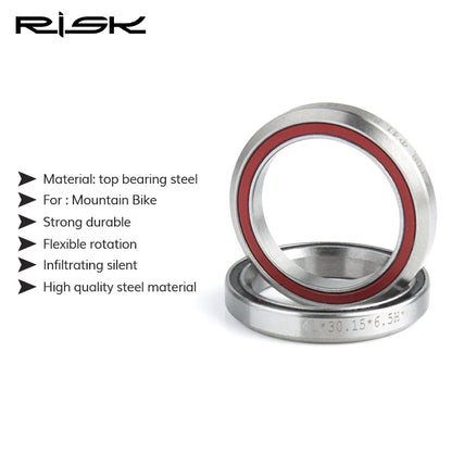 RISK Bike Headset Bearings 41/41.8/47/49/52mm MTB Road Bicycle Headset Bearing Repair Steel Parts Bike Accessories