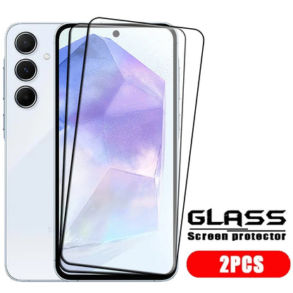 1/2/3/4PCS Full Cover Glass For Samsung A55 Glass Samsung Galaxy A55 Tempered Glass 9H Screen Protector Samsung A55 A52 A53 A54