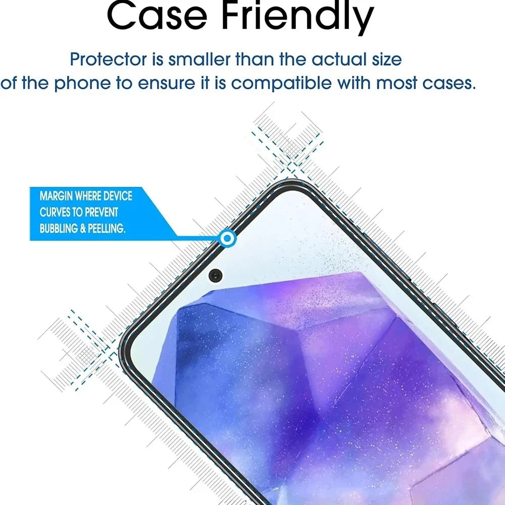 2Pcs Tempered Glass For Samsung Galaxy A13 A55 A35 A25 A15 A53 A73 Screen Protector for Galaxy A05 A14 A24 A34 5G A41 A54 A80