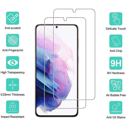 3PCS Full Cover Tempered Glass On the For Samsung S21 5G S23 S22 Plus S20 FE Screen Protector On Samsung S21Plus S21FE Glass
