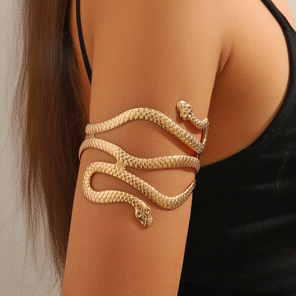 1PC Women's European and American Fashion Gold Geometric Arm Chain Bracelet, Date Travel Banquet Party Festival Dress up Gift