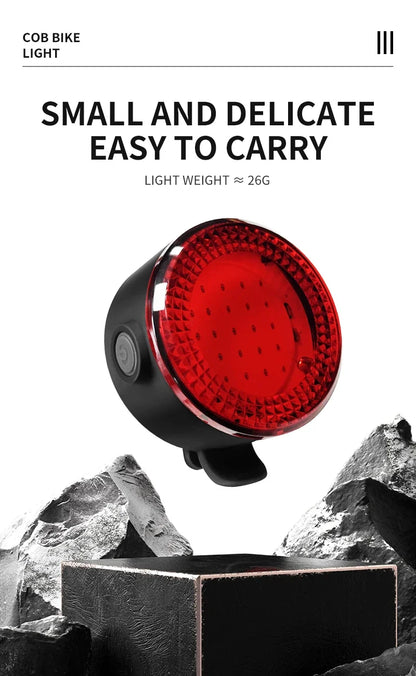 BUCKLOS COB Bike Taillights Headlight USB Rechargeable Bicycle Safety Warning Light MTB LED Front Rear Lantern Cycling Lamp Set