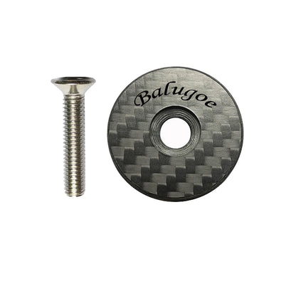 BALUGOE Bicycle Headset carbon top Cap Carbon Fiber Bike Stem 28.6mm 1 1/8" Steerer Fork Tube Headset Cap Cover
