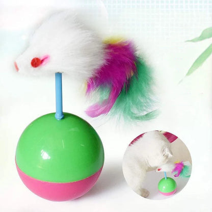 Cat Self-Happiness Toy Mouse Tumbler Ball Pet Interactive Educational Sound Toy Plush Toy