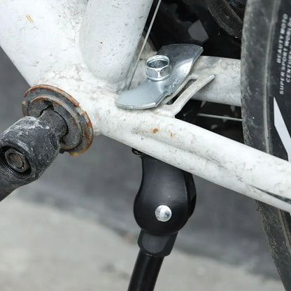 Heavy Kick Stand Duty Adjustable Mountain Bike Bicycle Cycling Prop Side Rear Alloy Kick Stand Bicycle Parts Sports Black Silver