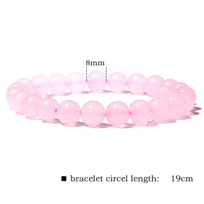 3Pcs Natural Stone Bracelet 8mm Rhodonite Rose Pink Quartzs Amethysts Hematite Bracelets For Women Men Jewelry