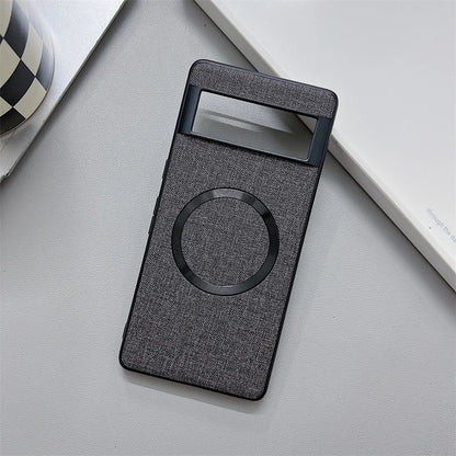 Luxury Business Magnetic Wireless Charging Case for Google Pixel 9 ProXL 6 7 8 Pro 6XL 5A 6A 8A Magsafe Linen Leather Slim Cover