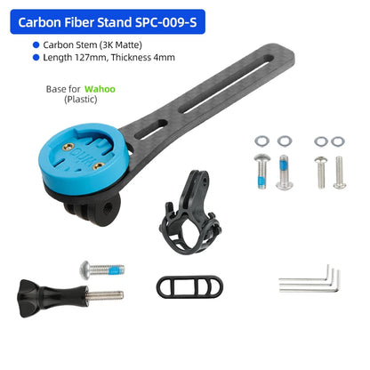 Bicycle Integrated Handlebar Computer Bracket for Garmin Bryton Wahoo Road Bike Speedometer Headlight Carbon Fiber Mount Stand