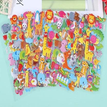 40 Mixed Packs Kids Stickers Puffy Bulk Stickers for Girl Boy Birthday Gift Scrapbooking Animals Cartoon