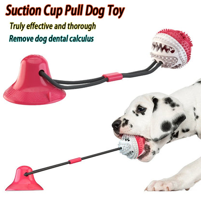 Interactive Suction Cup Dog Toy Large Dog Ball Toys Suction Cup Ropes Interactive Leaking Slow Feeder Chew Toy Toothing Clean