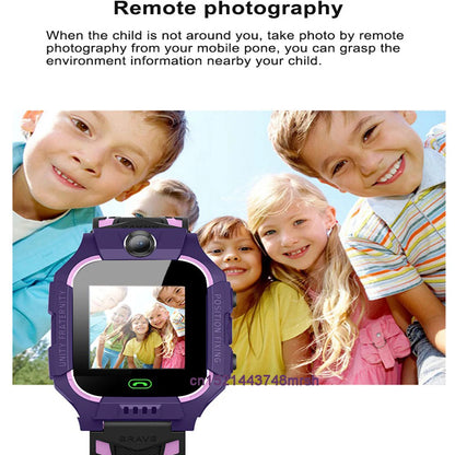 2G Smart Watch Kids LBS SOS Phone Watch IP67 Waterproof Remote Photo Voice Chat Smartwatch Compatible For Ios Android Child Gift